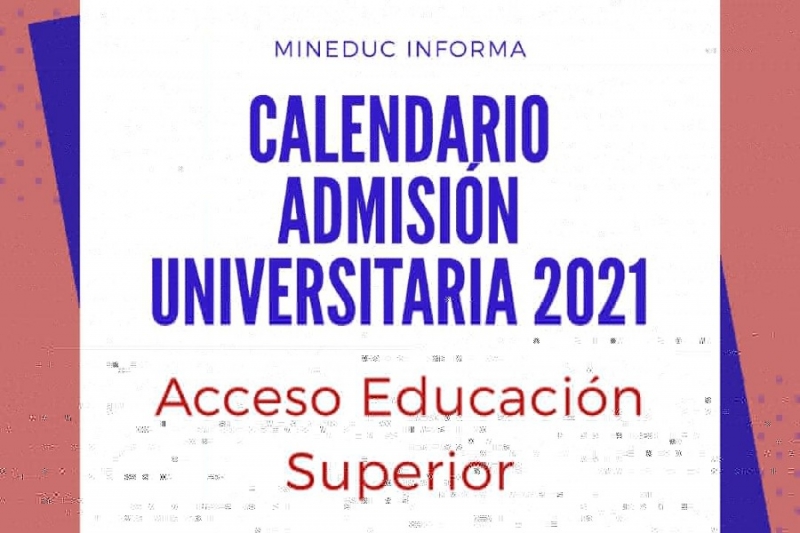 Calendario del Proceso Admisión 2021- Educación Superior