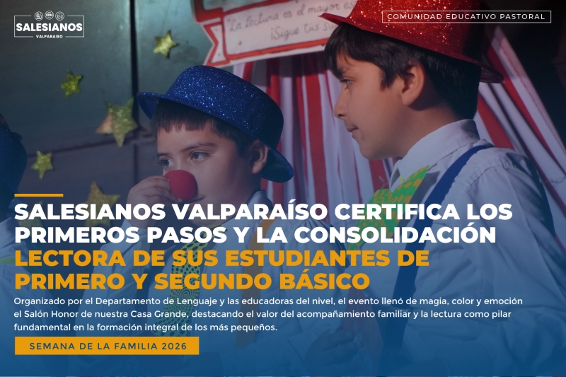 Salesianos Valparaíso certifica los primeros pasos y la consolidación lectora de sus estudiantes de Básica Inicial