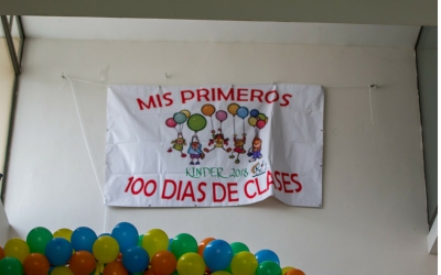 Alumnos de Kínder celebran 100 días de Clases.